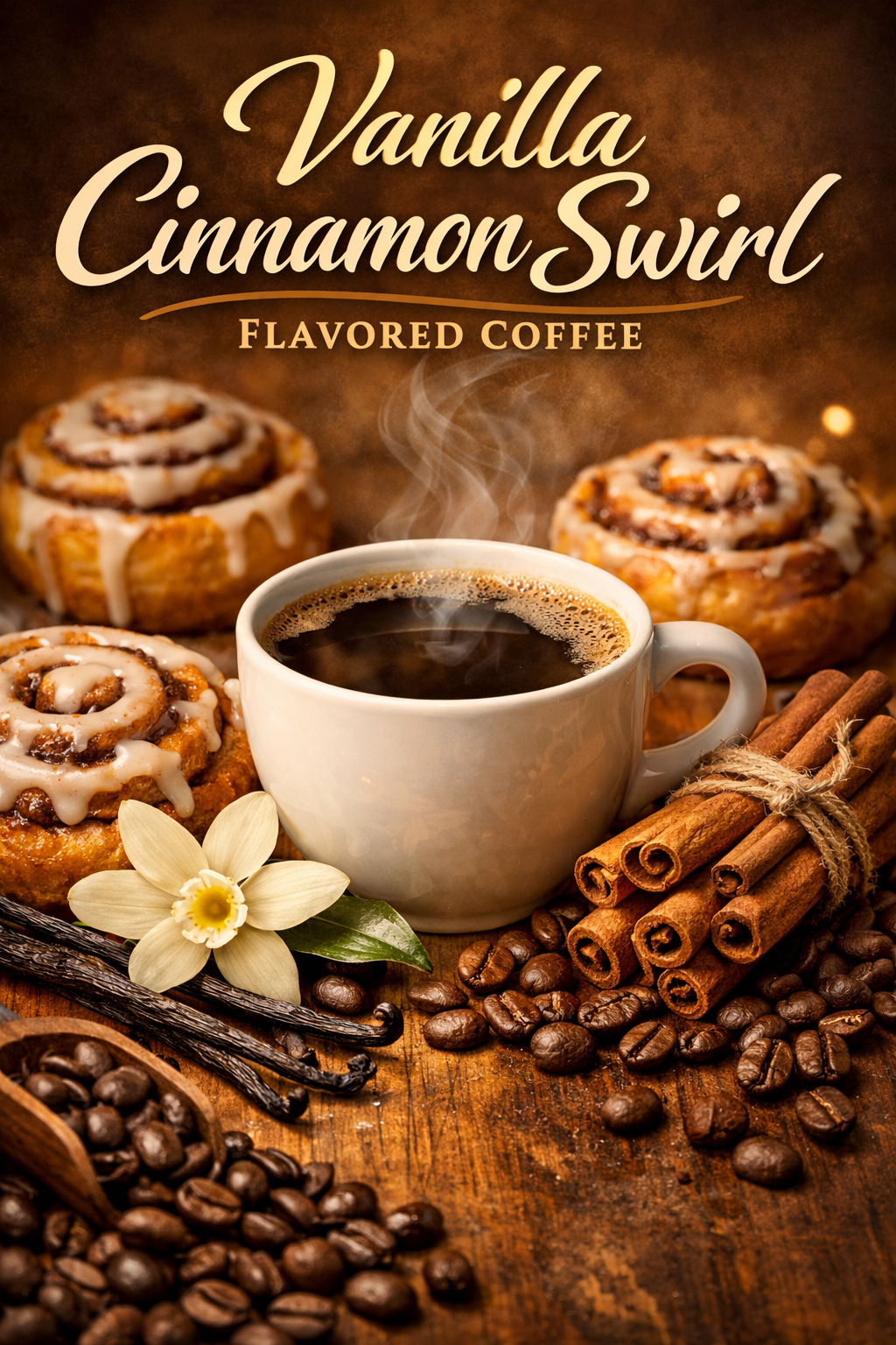 Vanilla Cinnamon Swirl Flavored Coffee